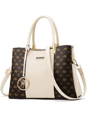 〽️Women Apricot Top Handle Satchel Messenger Tot Shoulder Purses Trendy Handbags